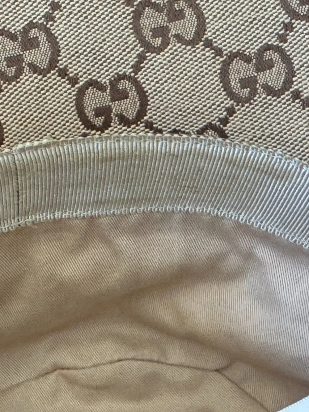 GUCCI GG Monogram Canvas Hat, sz L